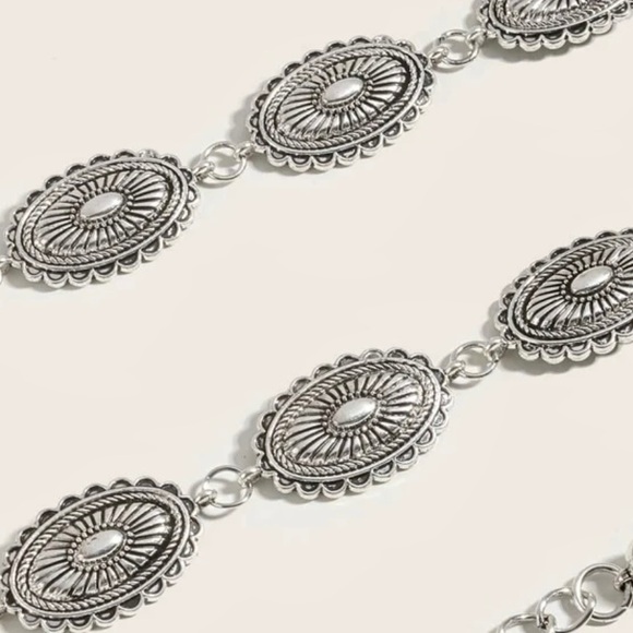 Concho country western belt silver toned - Picture 3 of 4